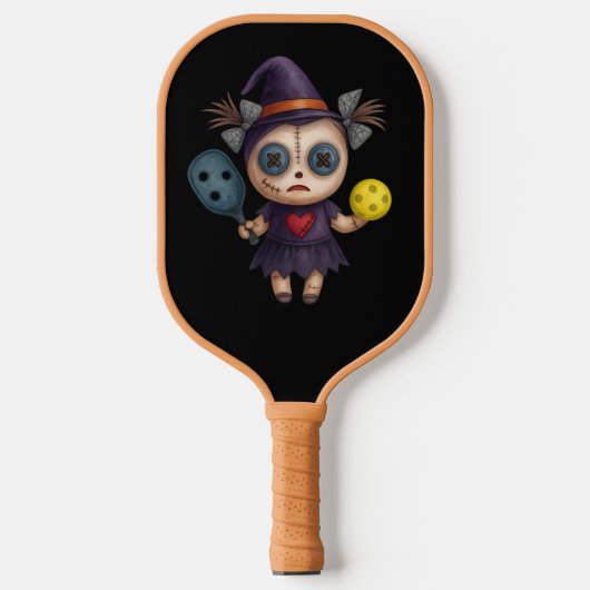 Pickleball Happy Halloween met bal overal Pickleball Paddle (Voorkant)