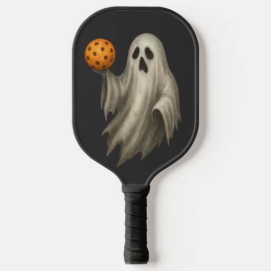 Pickleball Happy Halloween voor speler met geest Paddle (Voorkant)