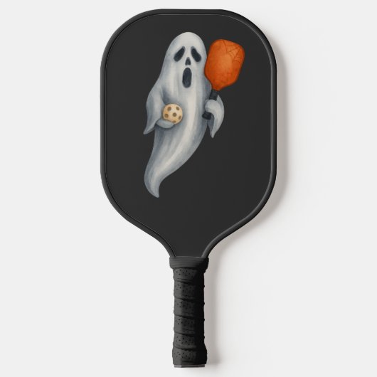 Pickleball Happy Halloween voor speler met geest Paddle (Voorkant)
