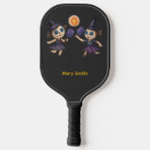 Pickleball Happy Halloween voor speler met geest Pickleball Paddle (Achterkant)
