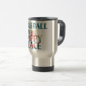 Pickleball Happy Place Travel Mug Reisbeker (Voorkant rechts)