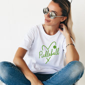 Pickleball Hart Groen & Wit Paddle T-shirt