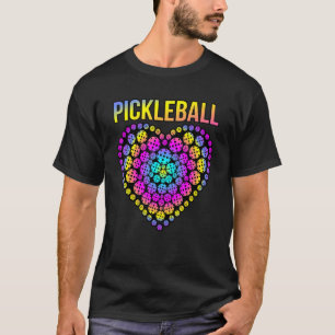 Pickleball Hart Paddle Sportspeler Coach Grafiek T-shirt