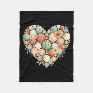 Pickleball hart valentijnskaart matchend team mann fleece deken