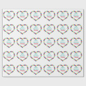 Pickleball-harten met een aangepaste naam cadeaupapier (Vlak)