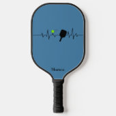 Pickleball Hartslag Blauw Koolstof - Aangepaste na Paddle (Voorkant)
