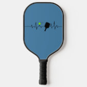 Pickleball Hartslag Blauw Koolstof - Aangepaste na Paddle (Achterkant)