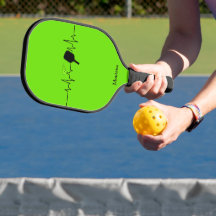 Pickleball Hartslag Neon Groen - Aangepaste Naam