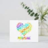 Pickleball Heart - Funny Colorful Paddle Sports Pl Briefkaart (Staand voorkant)