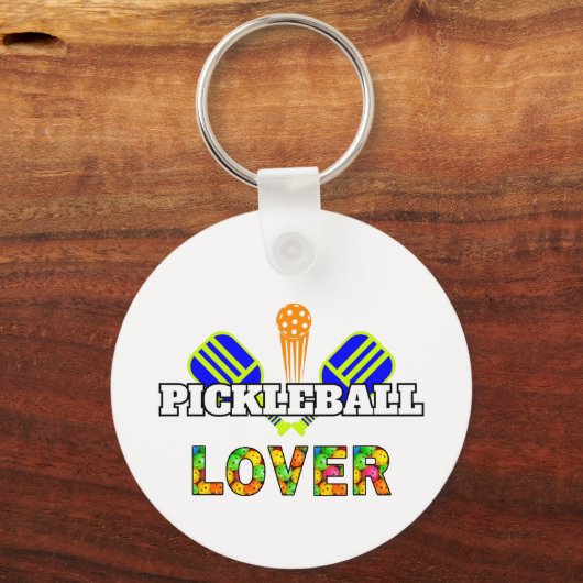 Pickleball Heart Paddle Ball Passion Sport Liefde Sleutelhanger (Achterkant)
