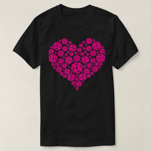 Pickleball Heart Pickleball Game Marker Players T-shirt (Design voorkant)