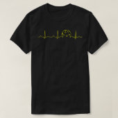 Pickleball Heartbeat, Funny Cute EKG Love Player T-shirt (Design voorkant)