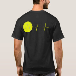 Pickleball Heartbeat Mannen/Dames T-shirt - Geel