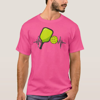 Pickleball Heartbeat Racket Sports Lovers Paddleba T-shirt