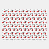 Pickleball Hearts Love Spelled with Pickleballs Inpakpapier Vel (Voorkant 3)
