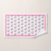 Pickleball Hearts Pink and White Handdoek (Handdoek)