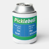 Pickleball Heat Kitchen groen/blauw Blikjeskoeler (Blikje Achterkant)