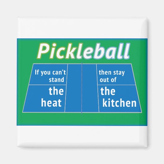 Pickleball Heat Kitchen Magneet (Voorkant)