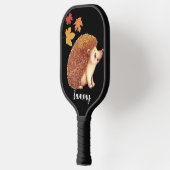 Pickleball Hedgehog voor kinderen met bewerkbare n Pickleball Paddle (Links)