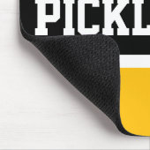 PICKLEBALL Helder Blauw Geel Zwart Wit Strepen Muismat (Hoek)
