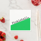 PICKLEBALL Helder Groen Wit Slant Kleurenblok Servet (Insitu)