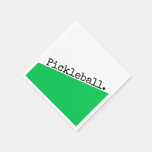 PICKLEBALL Helder Groen Wit Slant Kleurenblok Servet (Hoek)