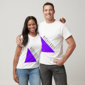 PICKLEBALL Heldere Paarse driehoekige wig op wit T-shirt (Unisex)