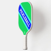 PICKLEBALL Heldergroen Royal Blue Racing Stripes Paddle (Links)