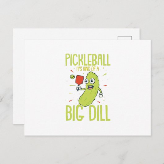 Pickleball Het is een soort grote dill-vun pun-cad Aankondigingskaart (Voorkant / Achterkant)