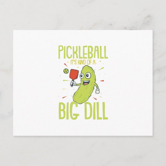 Pickleball Het is een soort grote dill-vun pun-cad Aankondigingskaart (Voorkant)