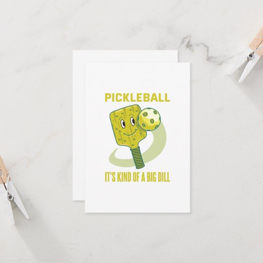 Pickleball Het is een soort grote dill-vun pun-cad Kaart (Voorkant / Achterkant in situ)