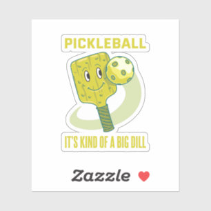 Pickleball Het is een soort grote dill-vun pun-cad Sticker