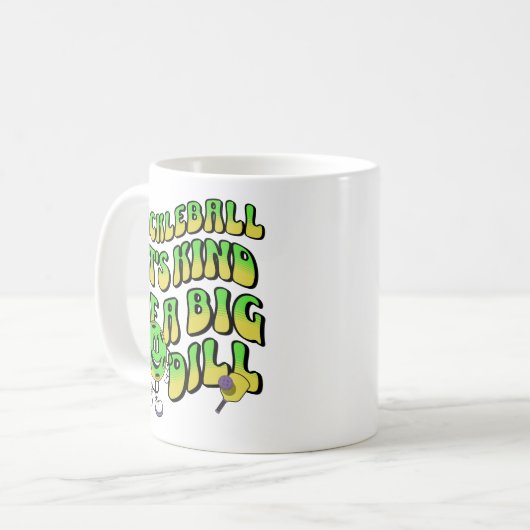 Pickleball het is een soort grote dille grappige s koffiemok (Voorkant links)