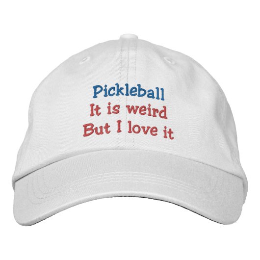 Pickleball: Het is raar, maar ik hou ervan Geborduurde Pet (Voorkant)