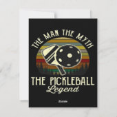 Pickleball - Het Man, de mythe, de legende Feestdagenkaart (Achterkant)