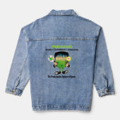 Pickleball - het monster van sport van Frankenstei Denim Jacket (Achterkant)