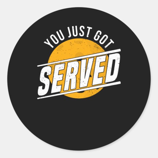 Pickleball Hobby Player Loop Pickleball Ronde Sticker (Voorkant)