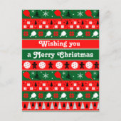 Pickleball Holiday Cheer Feestdagenkaart (Voorkant)