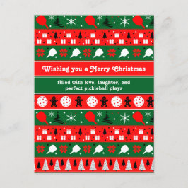 Pickleball Holiday Cheer Feestdagenkaart