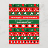 Pickleball Holiday Cheer Feestdagenkaart (Voorkant)