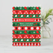 Pickleball Holiday Cheer Feestdagenkaart (Staand voorkant)