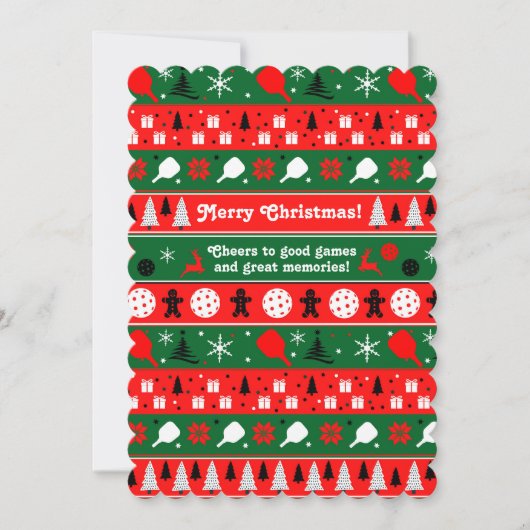 Pickleball Holiday Cheer Feestdagenkaart (Voorkant)