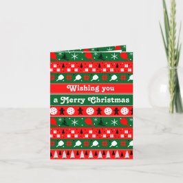 Pickleball Holiday Cheer Kaart