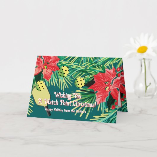 Pickleball Holiday Cheer! Kaart (Kleine Plant)