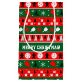 Pickleball Holiday Cheer Klein Cadeauzakje (Voorkant)