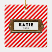 Pickleball Holiday Collectible Keramisch Ornament (Achterkant)