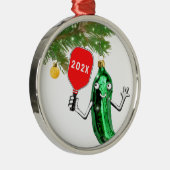 Pickleball Holiday Gift Metalen Ornament (Rechts)