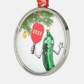 Pickleball Holiday Gift Metalen Ornament (Links)