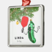 Pickleball Holiday Gift Metalen Ornament (Links)