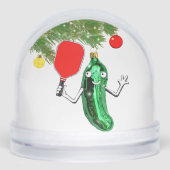 Pickleball Holiday Gift Snow Globe Sneeuwbol (Voorkant)